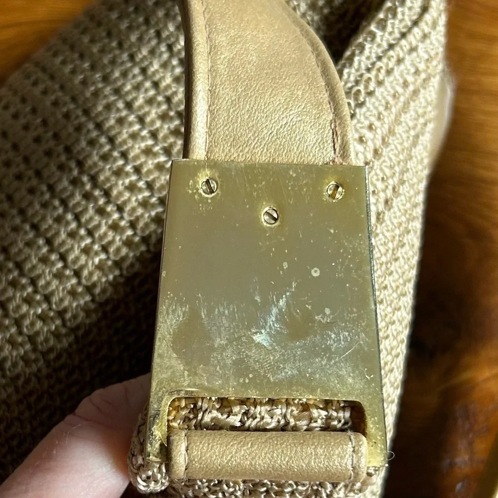 Mondani New York Hobo Crochet Macrame Shoulder Bag‎ in Tan Purse Bag